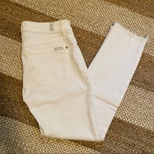 7 for All Mankind, white jeans, size 27
